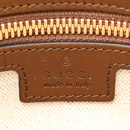 Gucci GG Supreme Monogram Azalea Calfskin Retro Interlocking G Messenger Shoulder Bag Beige Ebony Brown Sugar 6 of 10