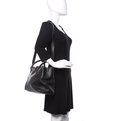 Chanel Calfskin Cerf Executive Shopper Tote Black 2 of 12
