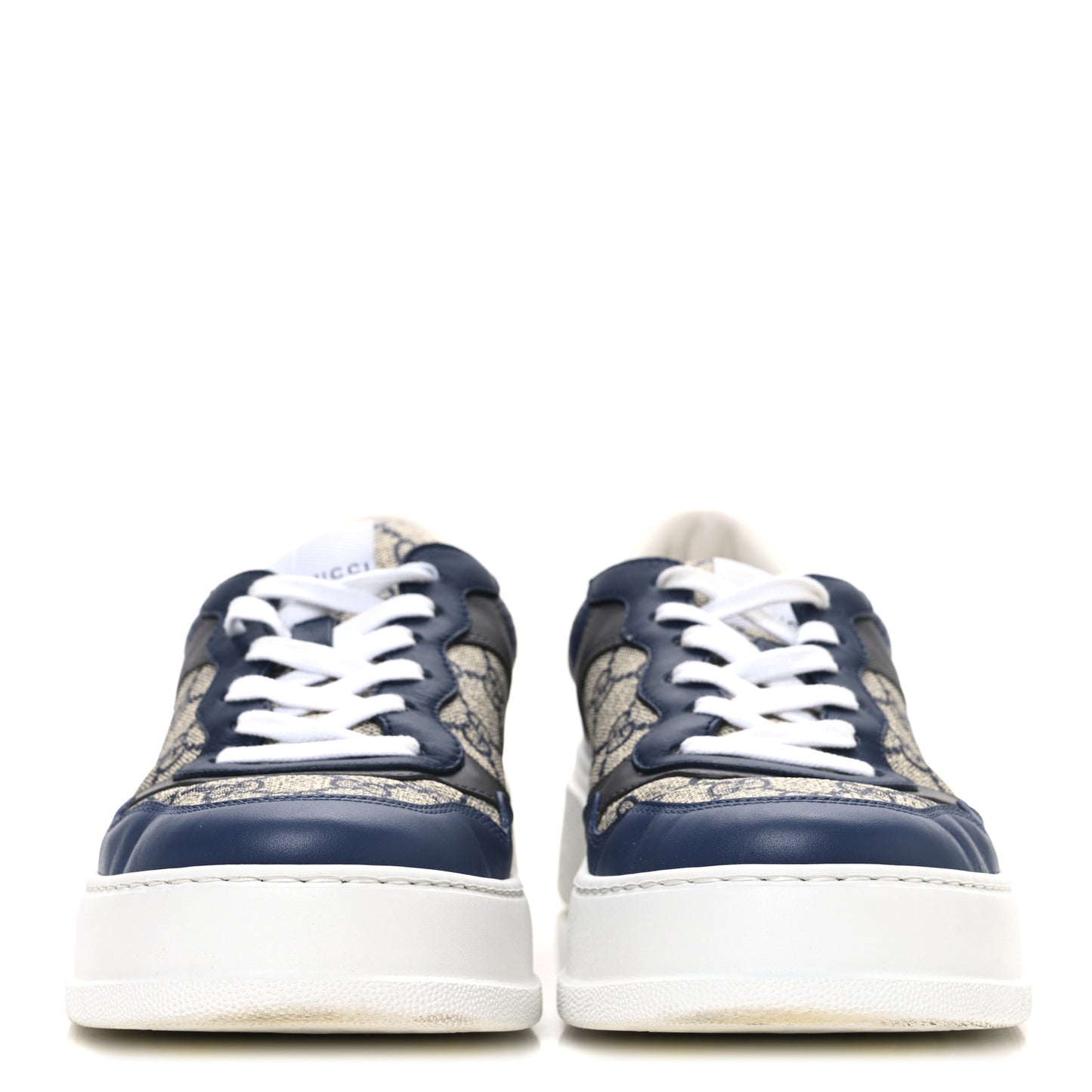 GG Supreme Calfskin Monogram Mens Interlocking G 55mm Sneakers 9.5