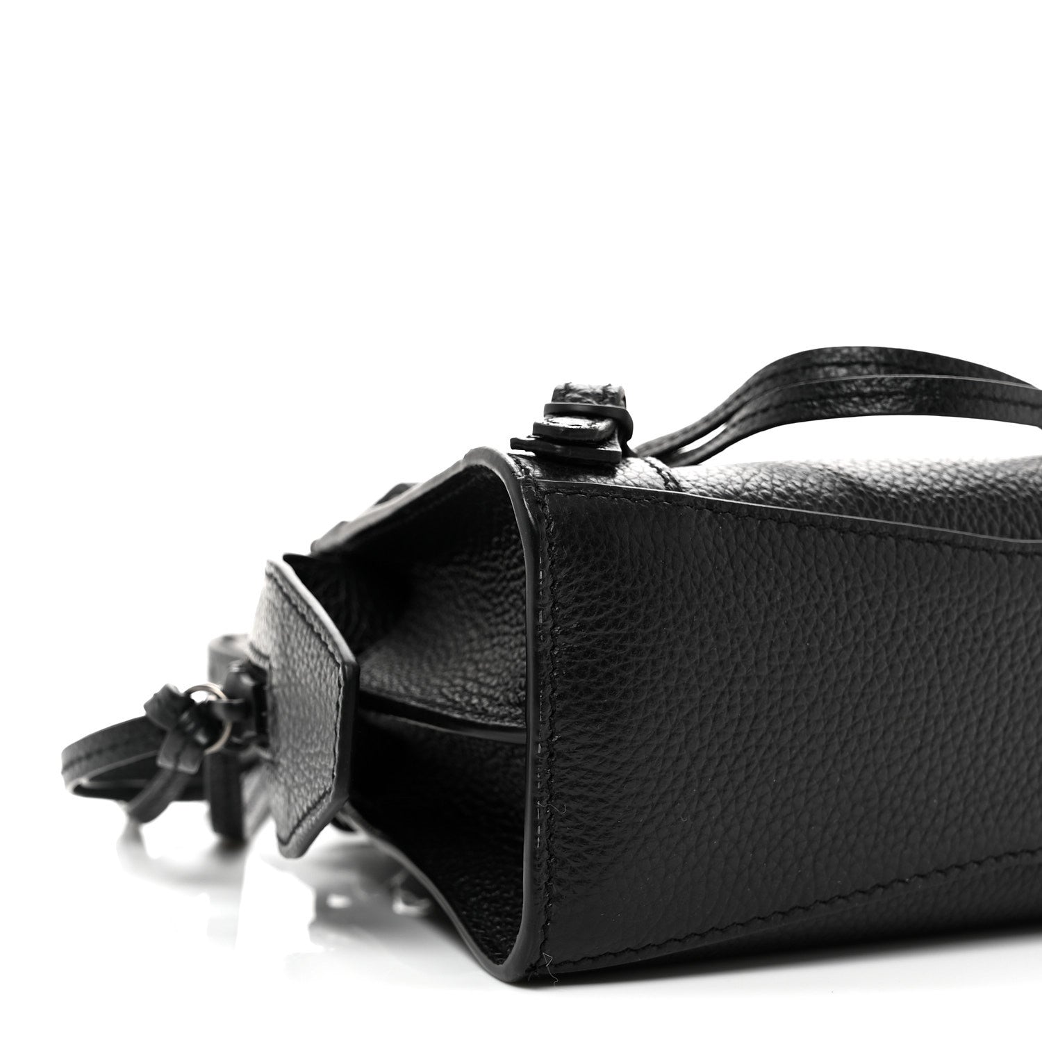 Balenciaga Grained Calfskin Neo Classic Black Hardware Nano City Crossbody Black 9 of 10