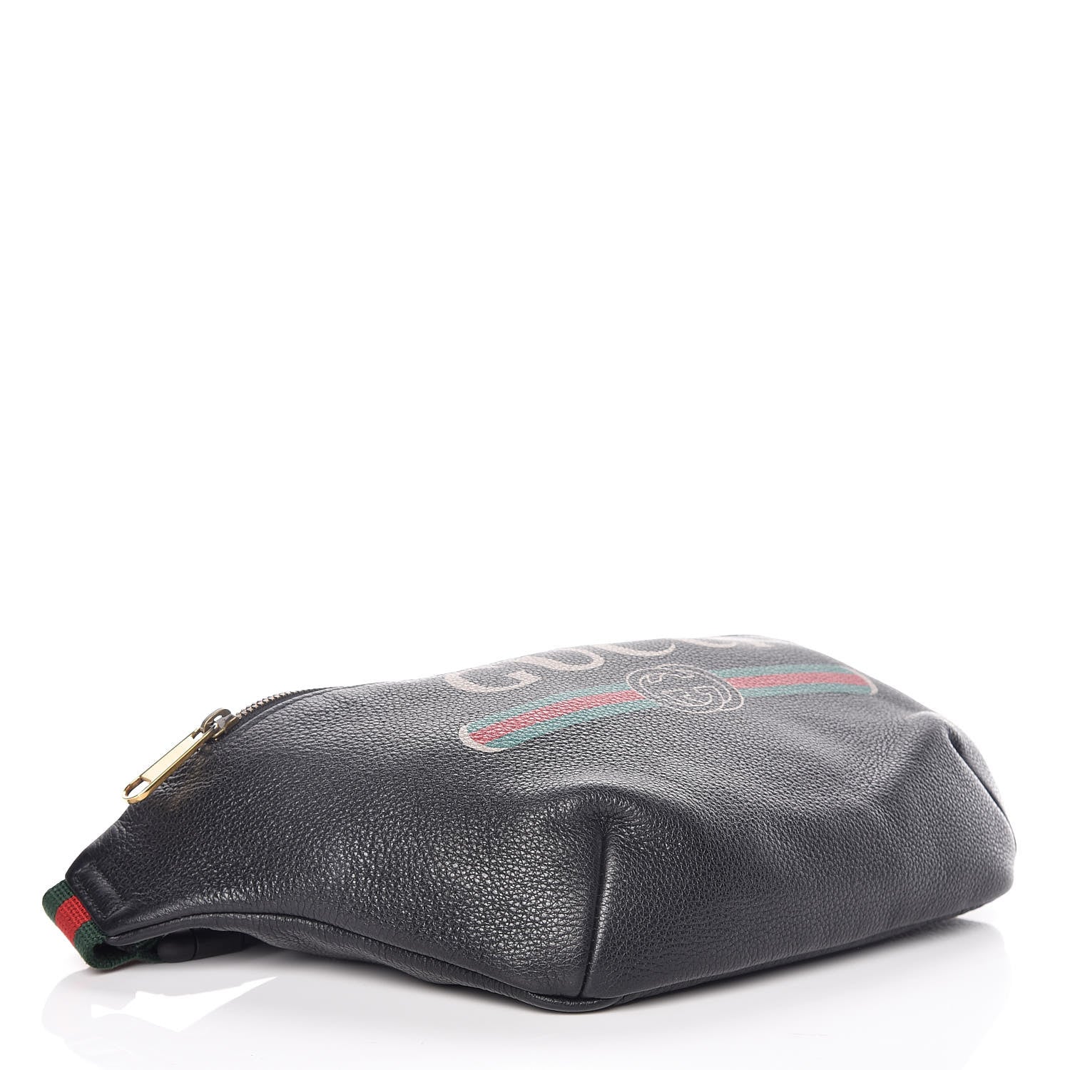 Gucci Grained Calfskin Logo Belt Bag Black 5 of 13
