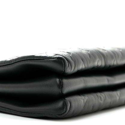 Louis Vuitton Lambskin Embossed Monogram Coussin PM Black 10 of 16