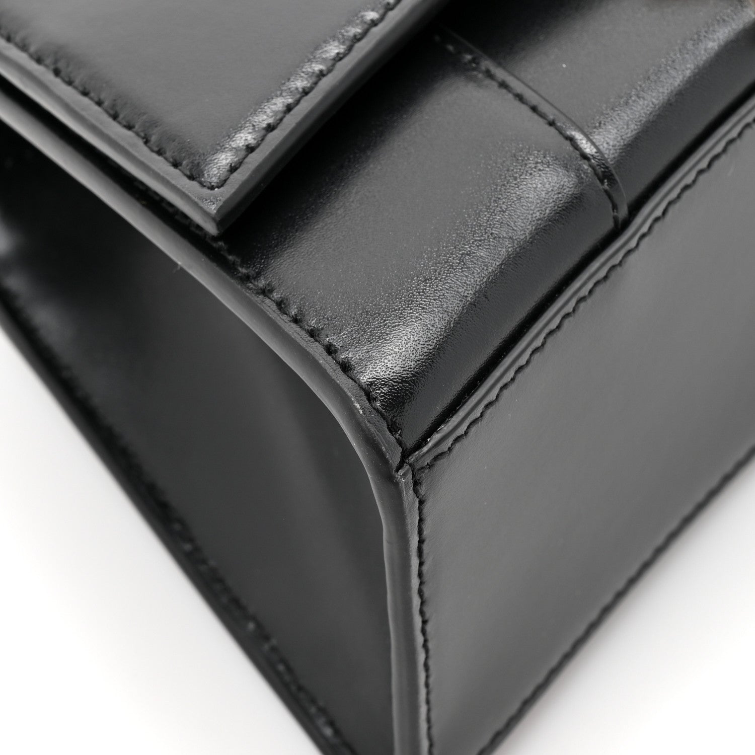 Balenciaga Shiny Box Calfskin Hourglass Top Handle Bag XS Black 11 of 13