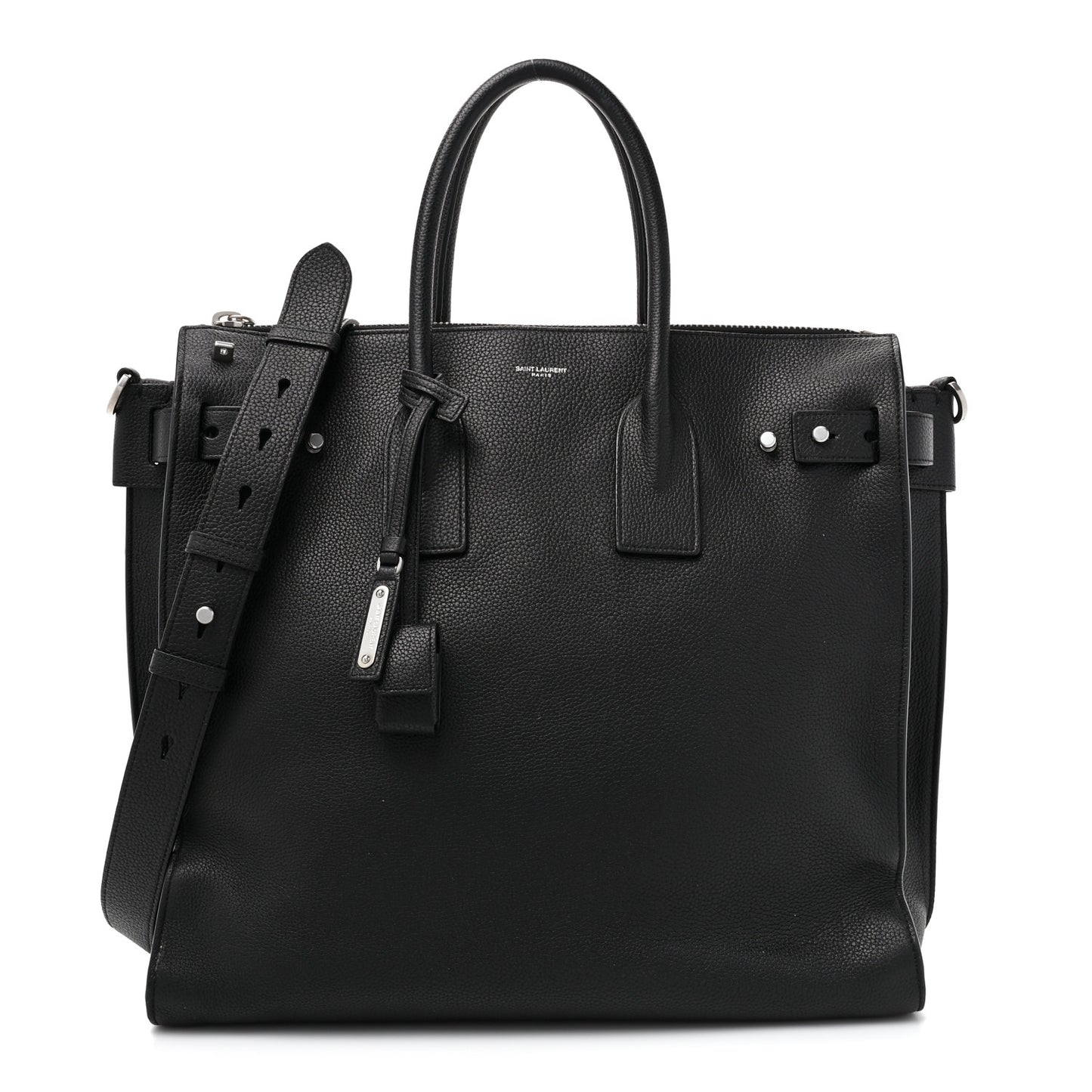 Grained Calfskin Sac De Jour Souple North South Tote Black