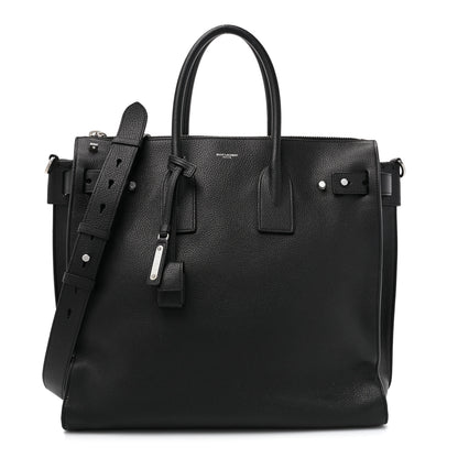 Saint Laurent Grained Calfskin Sac De Jour Souple North South Tote Black 1 of 13