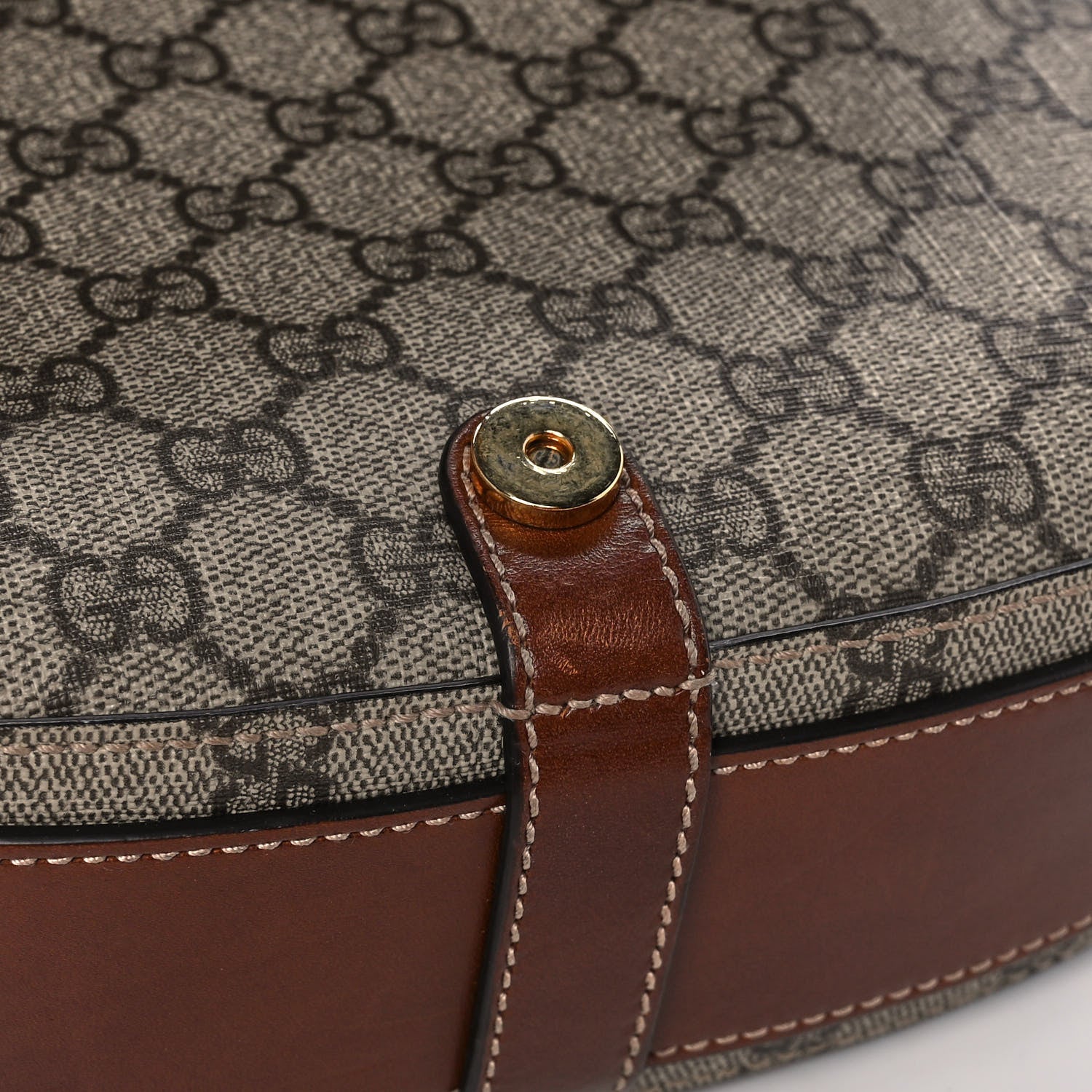 Gucci GG Supreme Monogram Small Messenger Shoulder Bag Beige Cuir 13 of 16