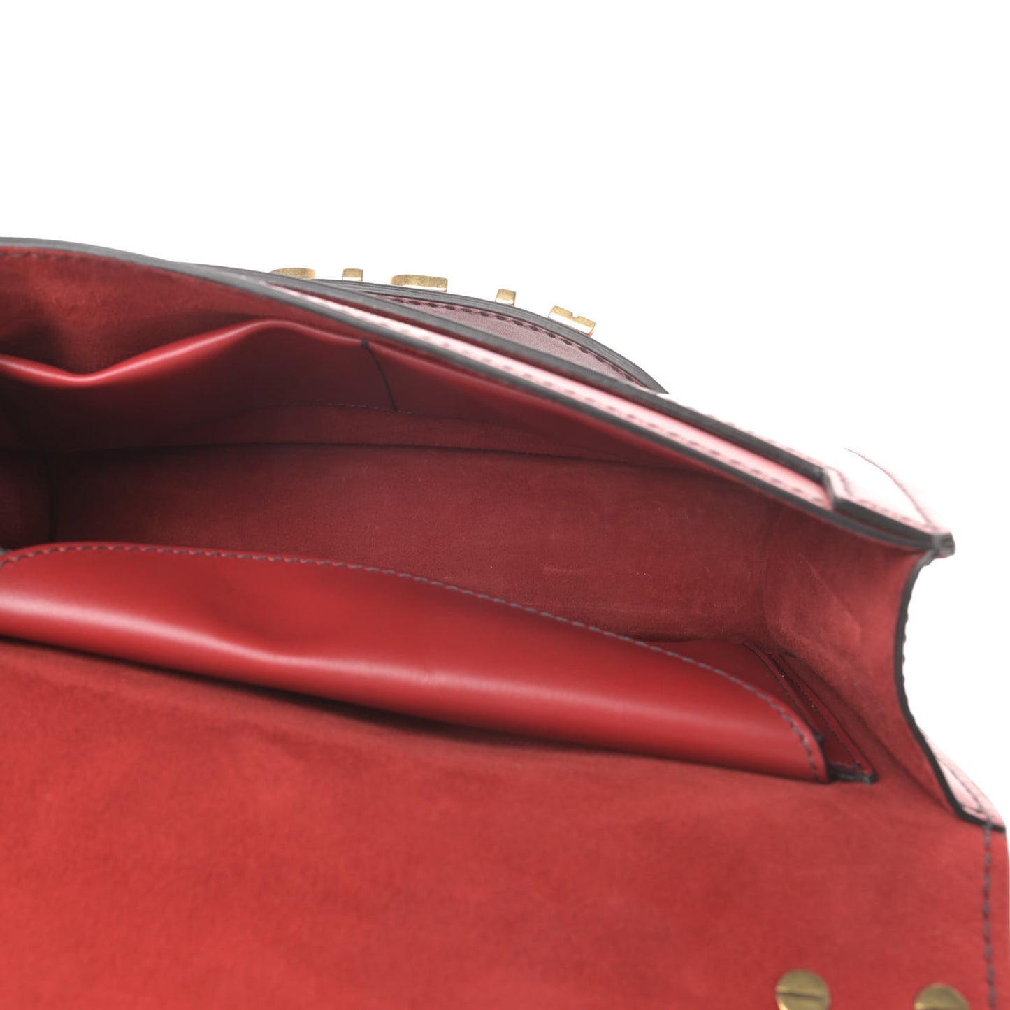 Calfskin J'Adior Chain Flap Bag Red
