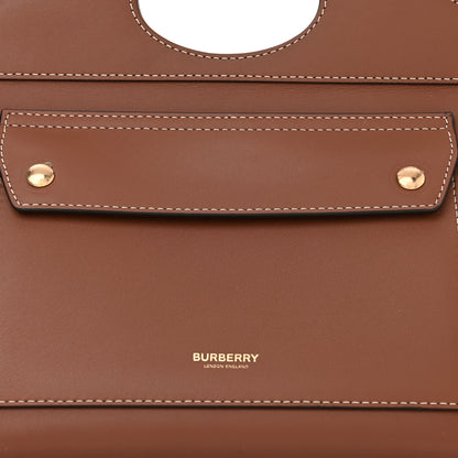 Burberry Soft Calfskin Mini Pocket Cabas Tote Tan 6 of 8