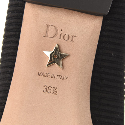 Christian Dior Fabric Ribbon Embroidered J'Adior Ballet Flats 36.5 Black 7 of 9