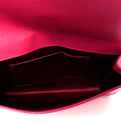 Saint Laurent Textured Calfskin Y Ligne Clutch Fuchsia 9 of 14