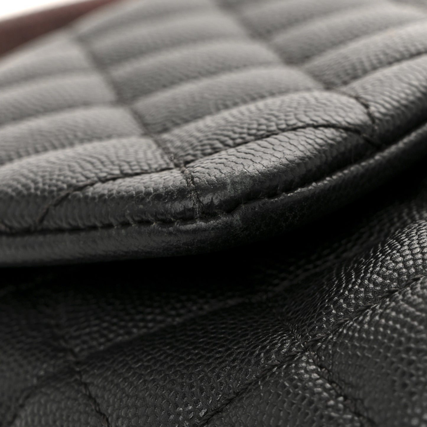 Caviar Lizard Quilted Small Coco Handle Flap Black