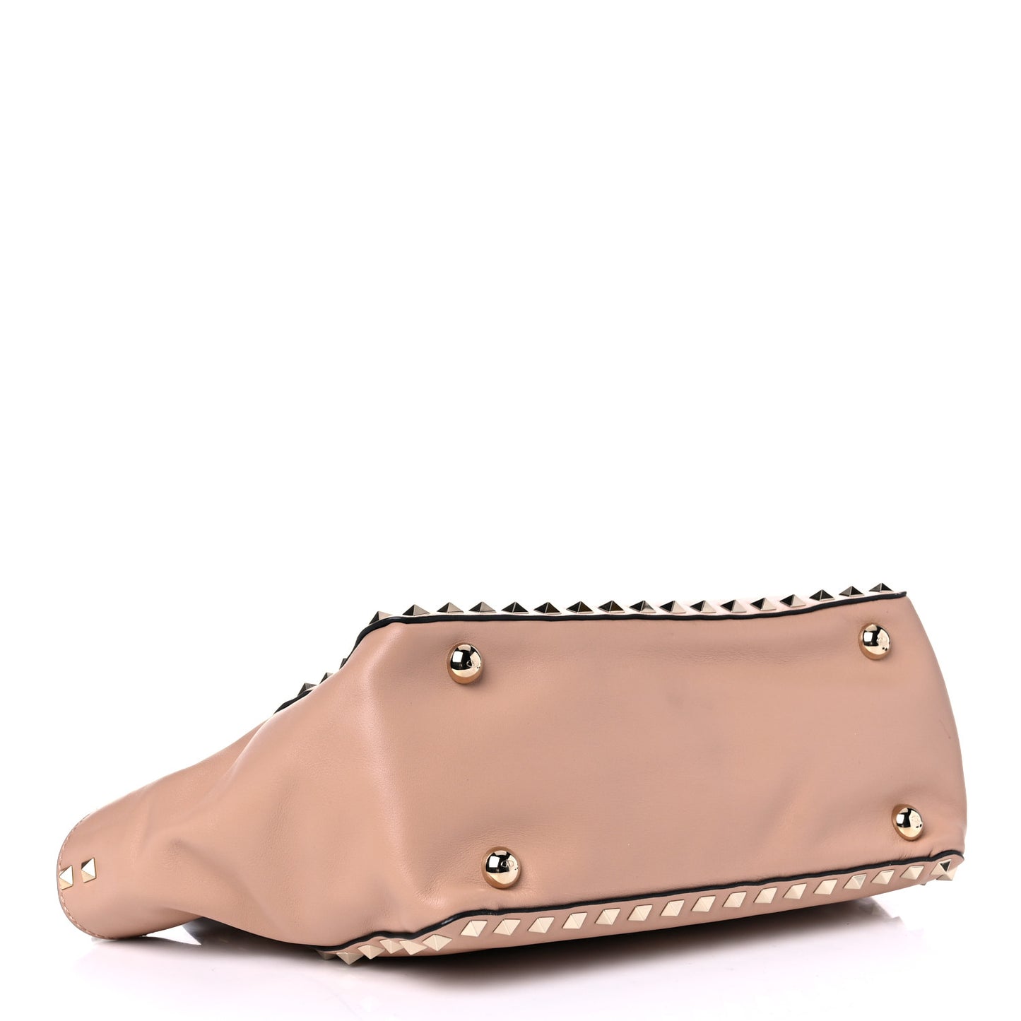 Vitello Small Rockstud Tote Skin Sorbet