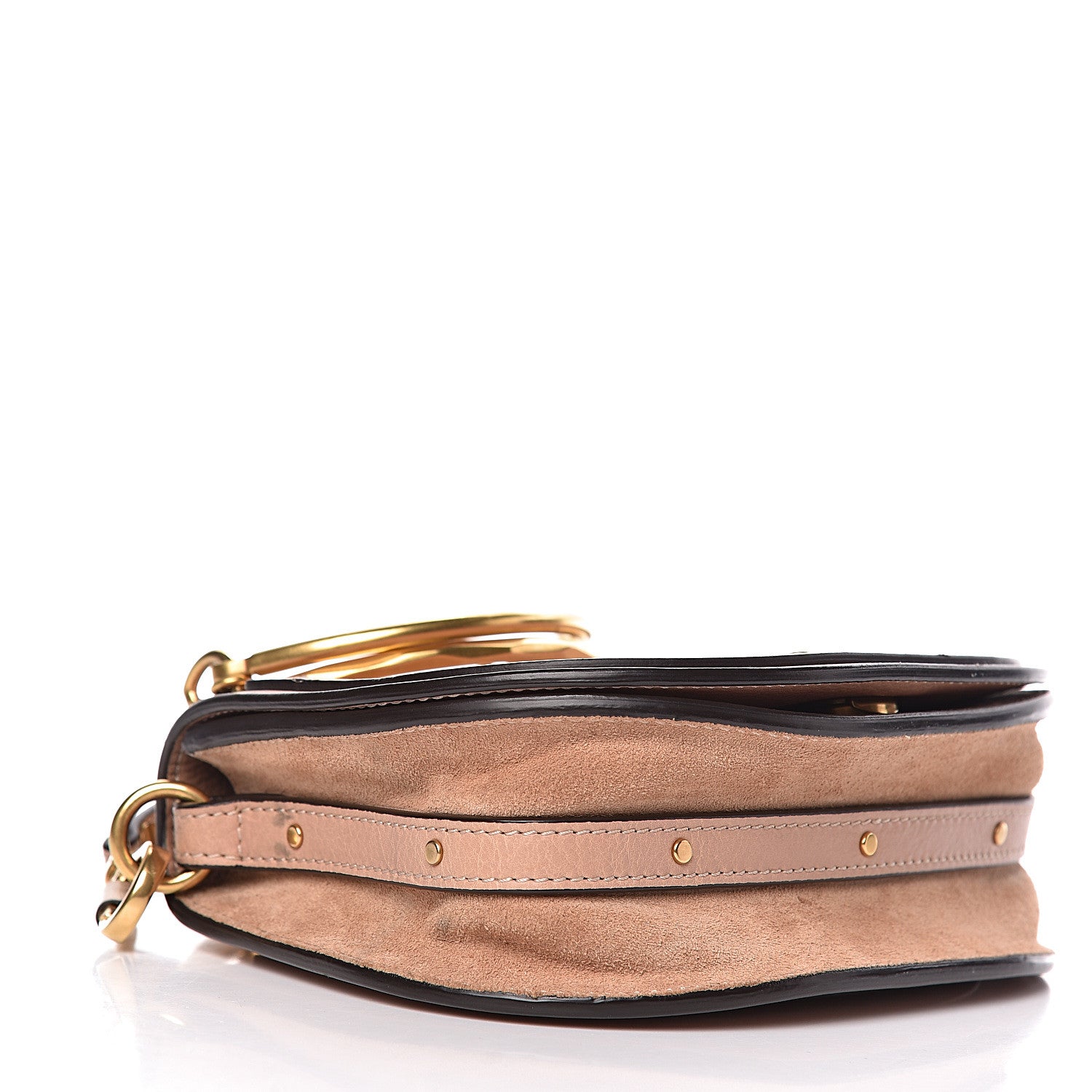 Chloe Calfskin Suede Small Nile Bracelet Bag Biscotti Beige 4 of 11