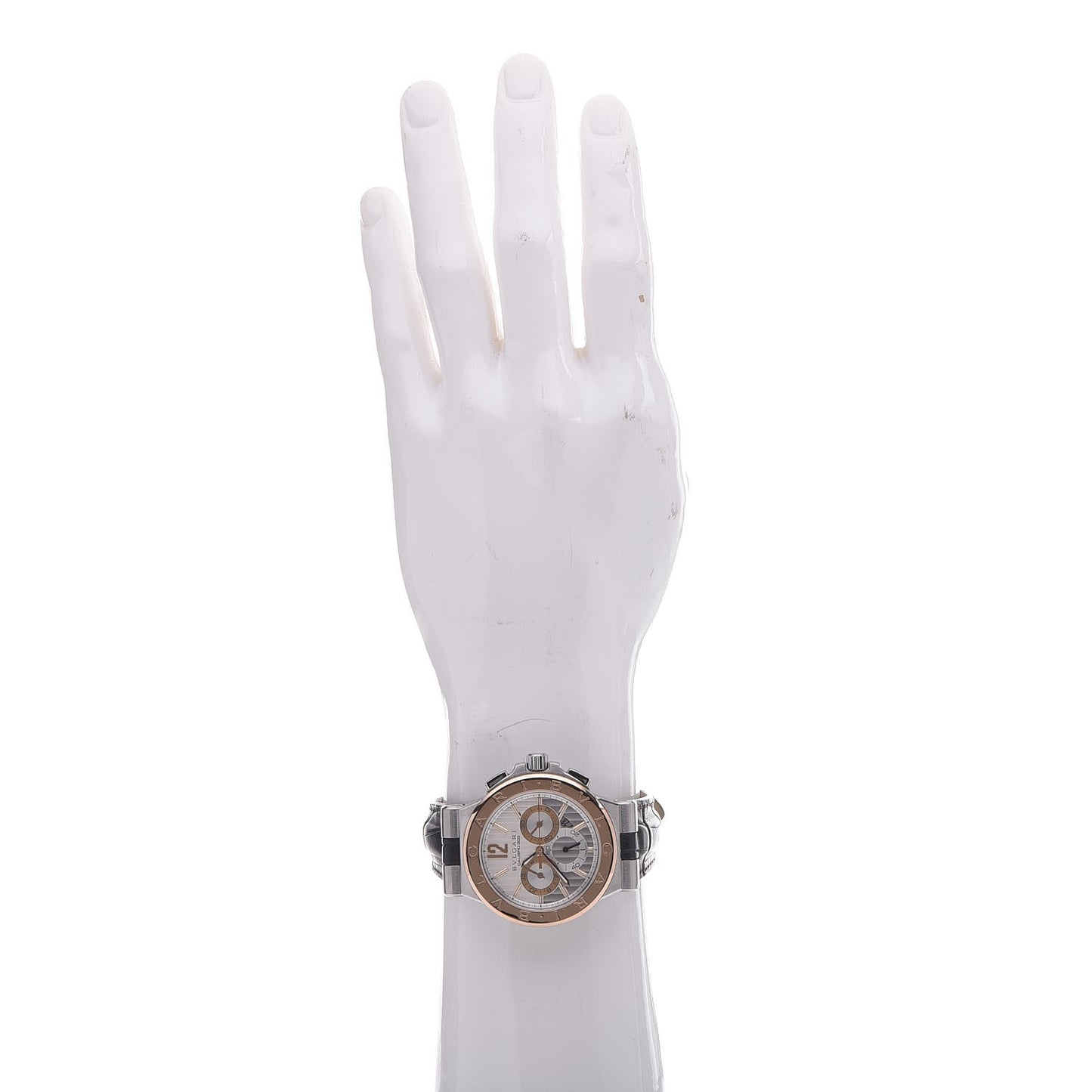 Stainless Steel 18K Rose Gold Alligator 42mm Diagono Calibre 303 Chronograph Automatic Watch
