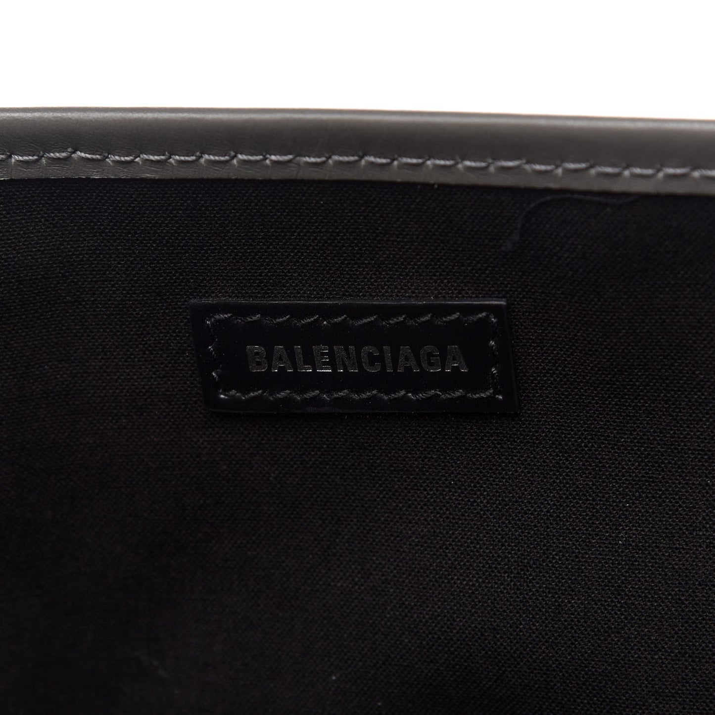 Cotton Canvas Calfskin M Navy Cabas Grey