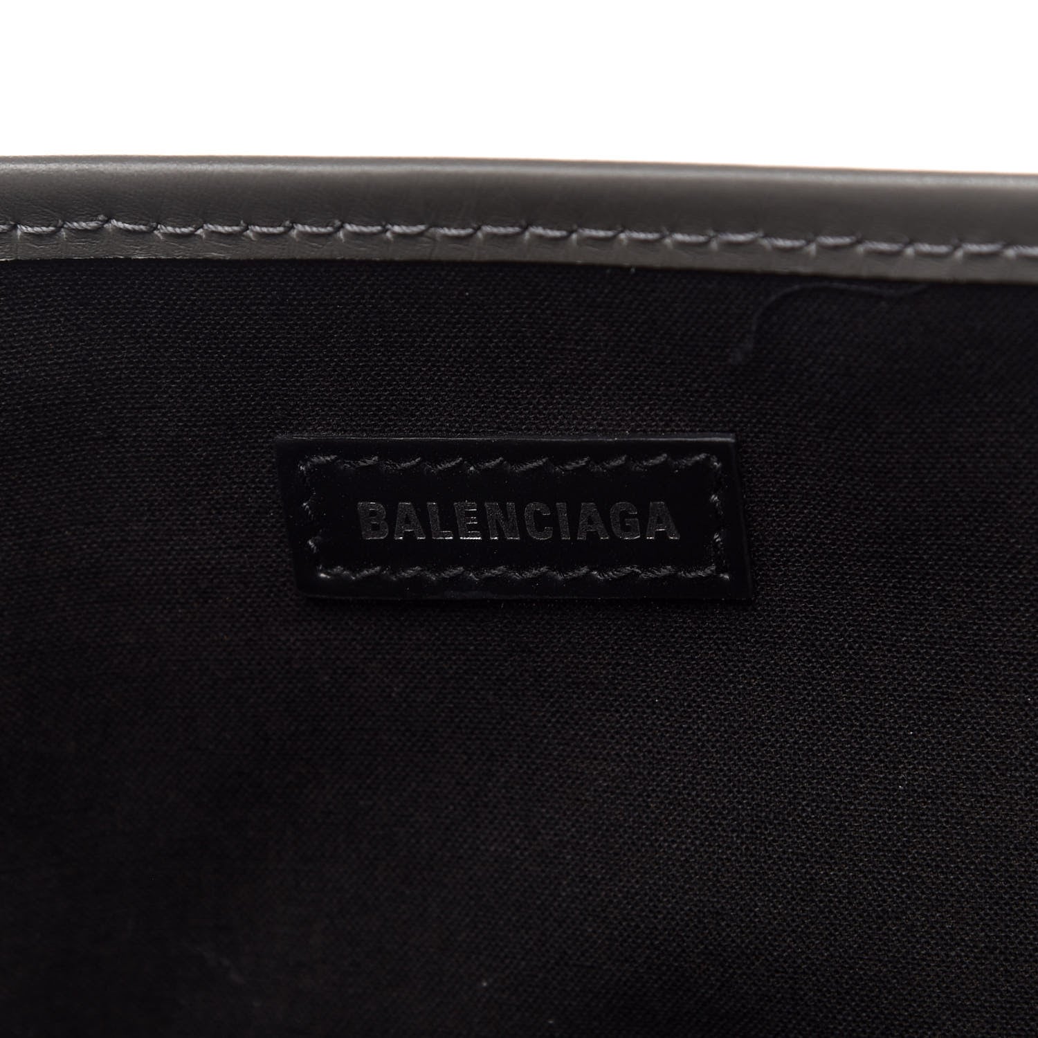 Balenciaga Cotton Canvas Calfskin M Navy Cabas Grey 6 of 13