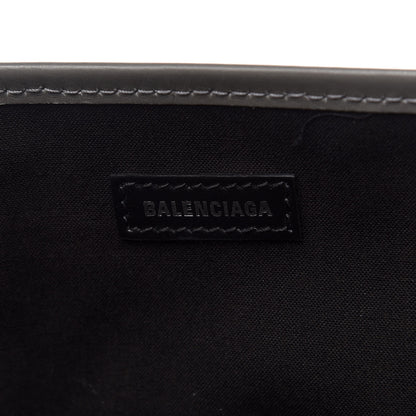 Balenciaga Cotton Canvas Calfskin M Navy Cabas Grey 6 of 13