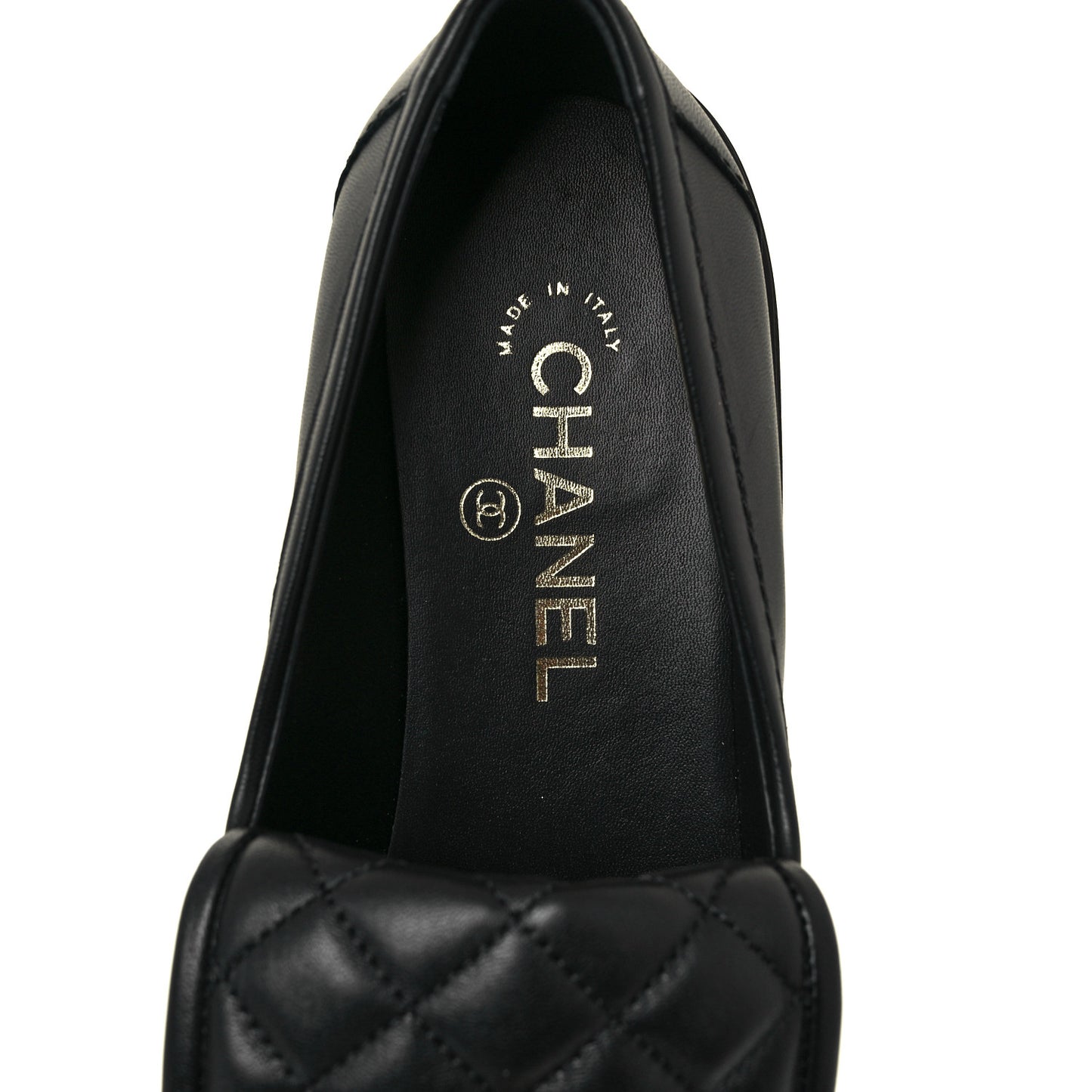 Lambskin Quilted CC Turnlock Loafers 39.5 Black