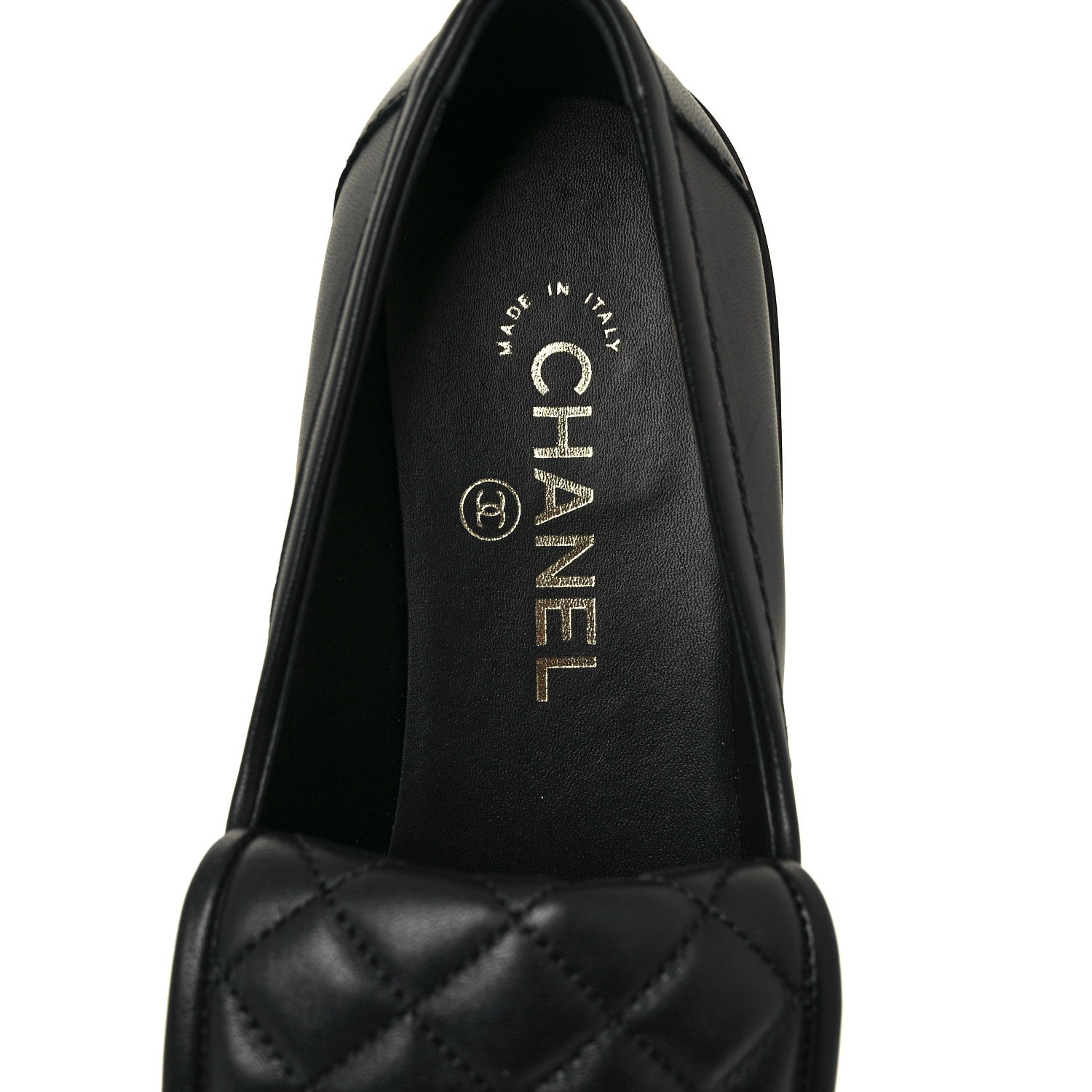 Chanel Lambskin Quilted CC Turnlock Loafers 39.5 Black 7 of 9