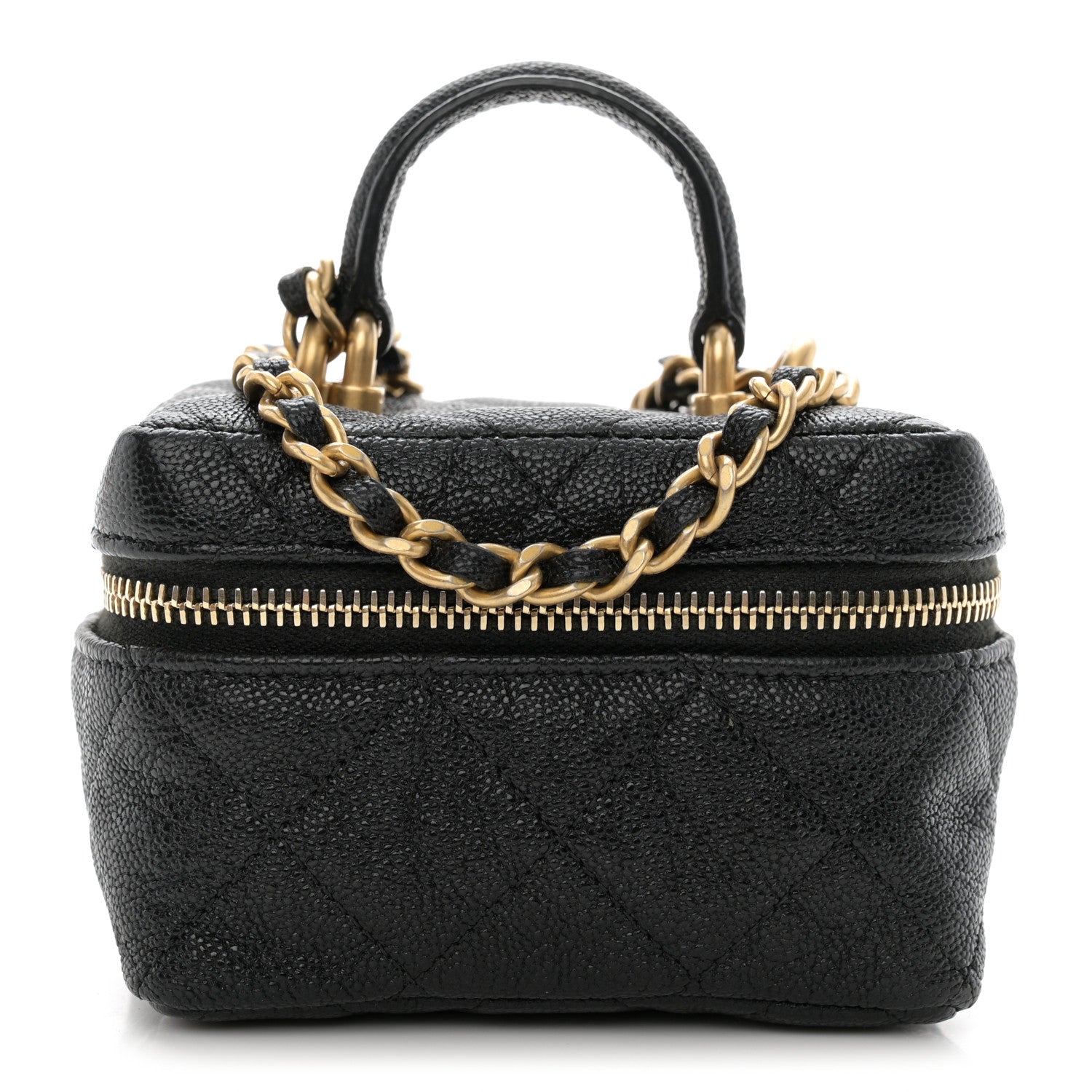 Chanel Caviar Quilted Mini Top Handle Vanity With Chain Black 1 of 11