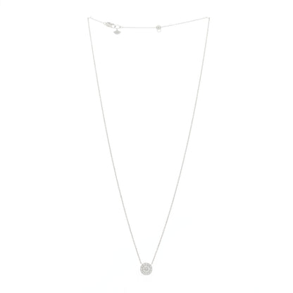 Graff 18K White Gold Diamond .64ctw Icon Round Pendant Necklace 4 of 6