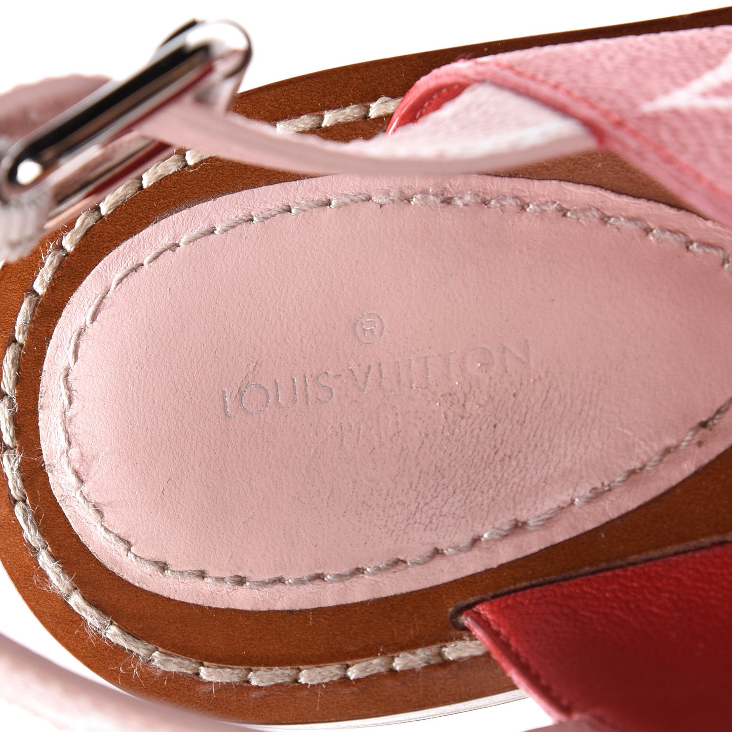 Monogram Giant Sandals 38 Rouge