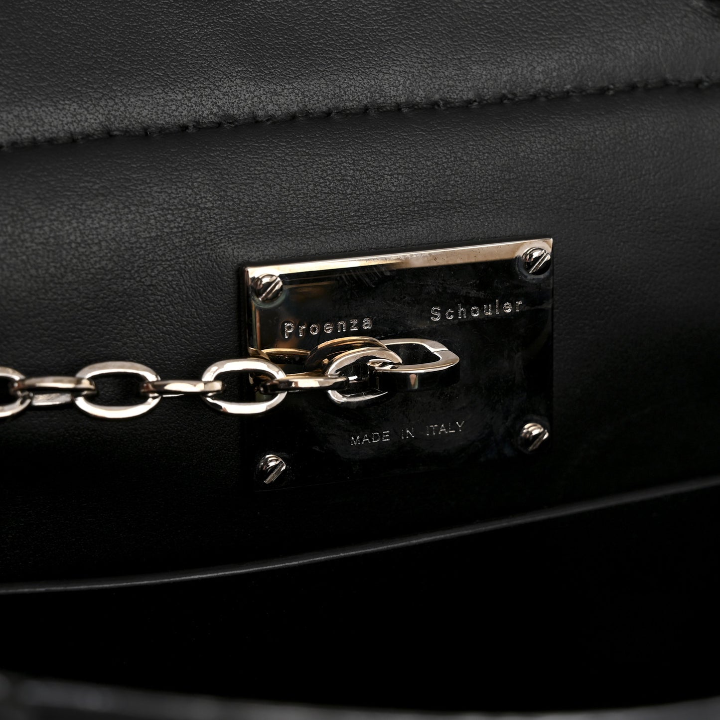 Calfskin Small Hava Top Handle Bag Black Multicolor