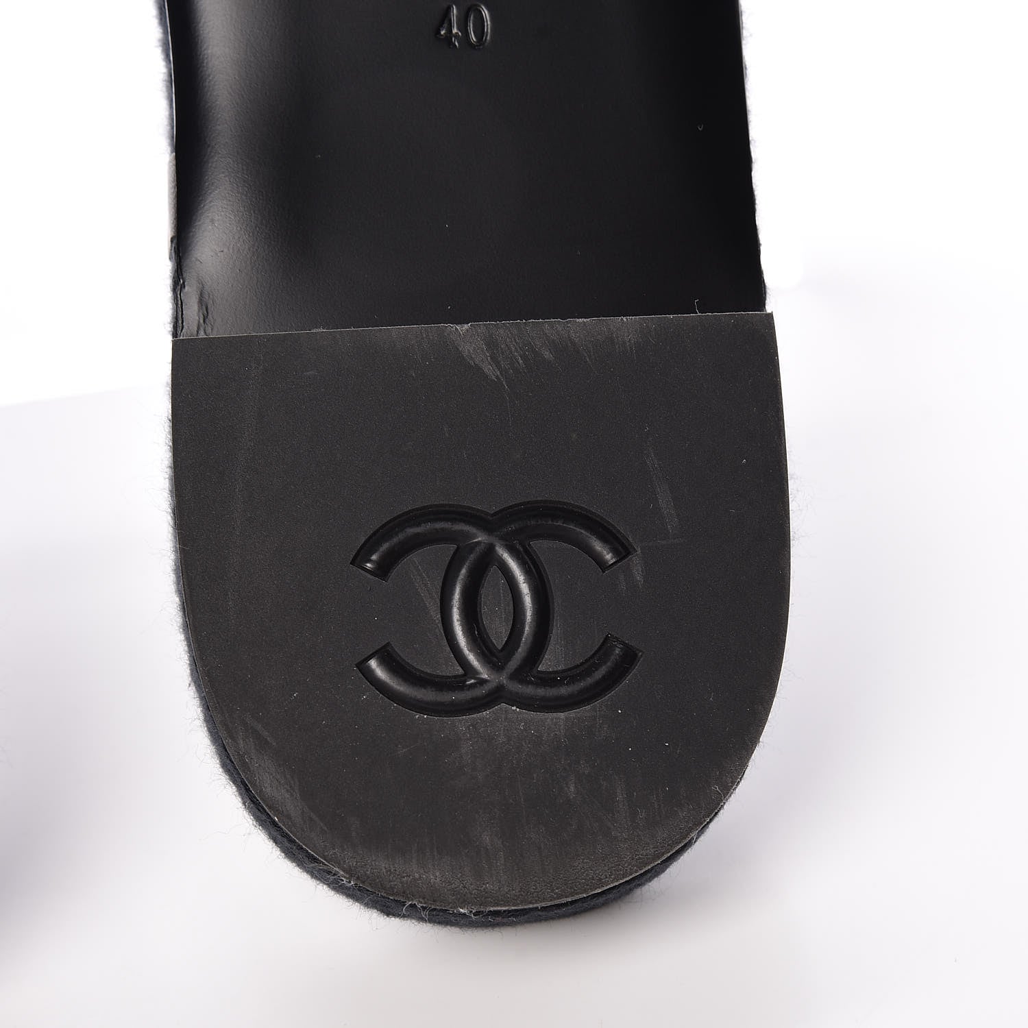 Chanel Cord CC Espadrille Slip On Sandals 40 Black 10 of 15