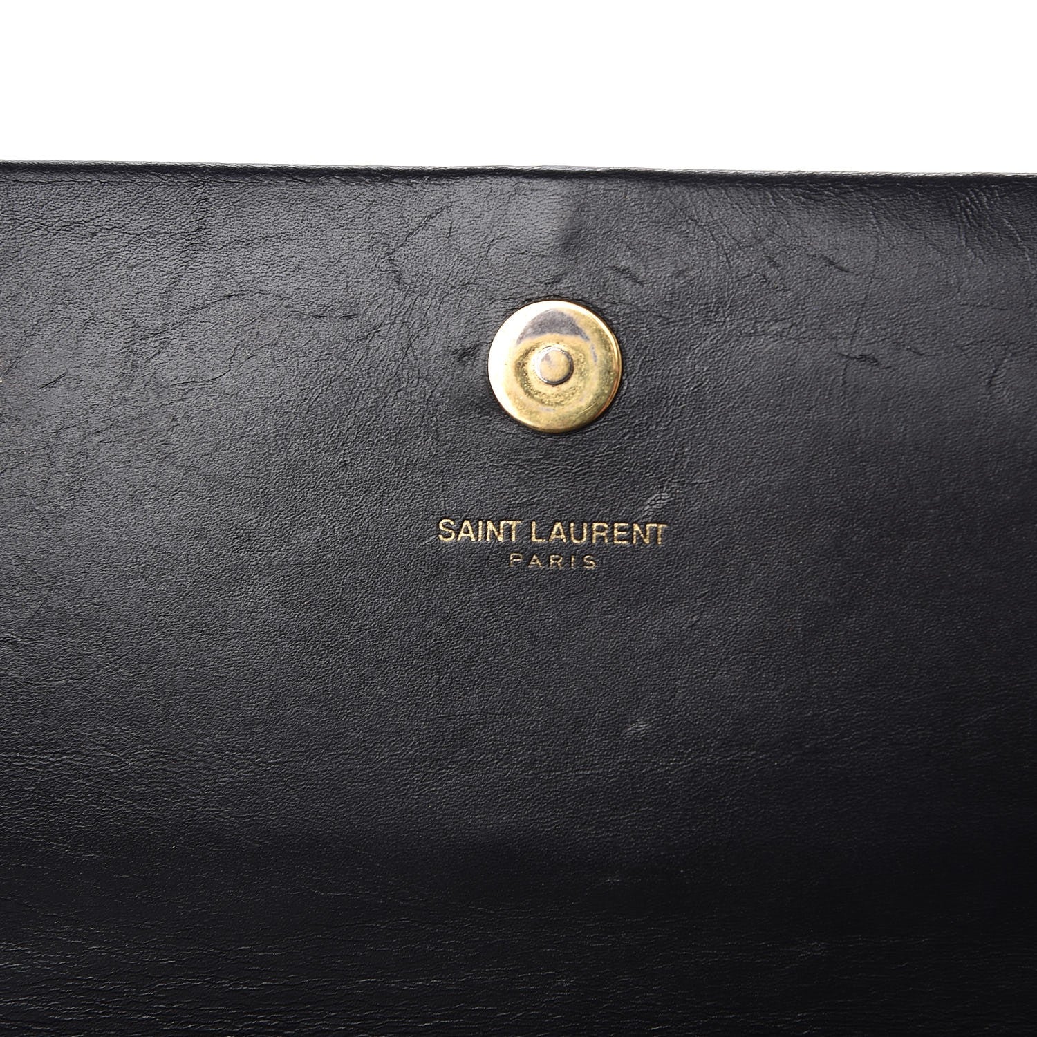 Saint Laurent Calfskin Classic Monogram Tassel Clutch Black 7 of 10