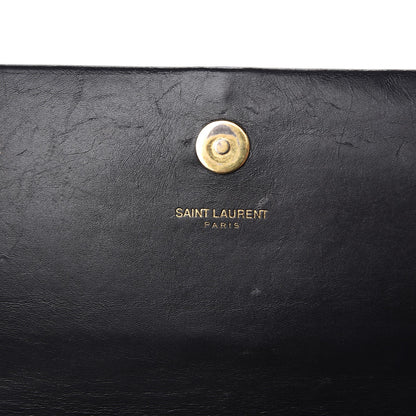 Saint Laurent Calfskin Classic Monogram Tassel Clutch Black 7 of 10