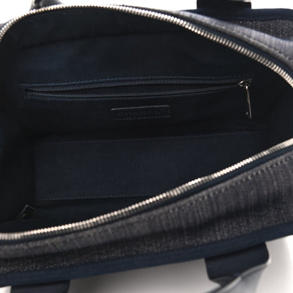 Chanel Denim Deauville Bowling Bag Dark Blue 5 of 9