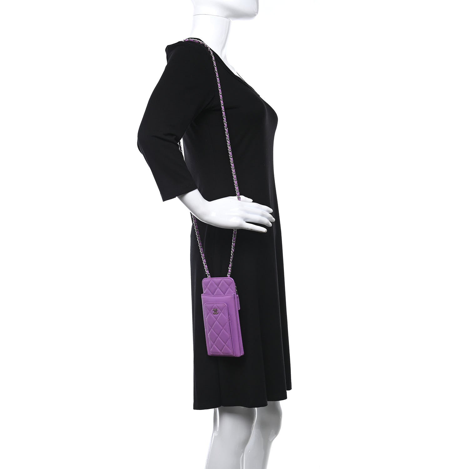 Chanel Quilted CC Phone Holder Light Purple 2 of 11