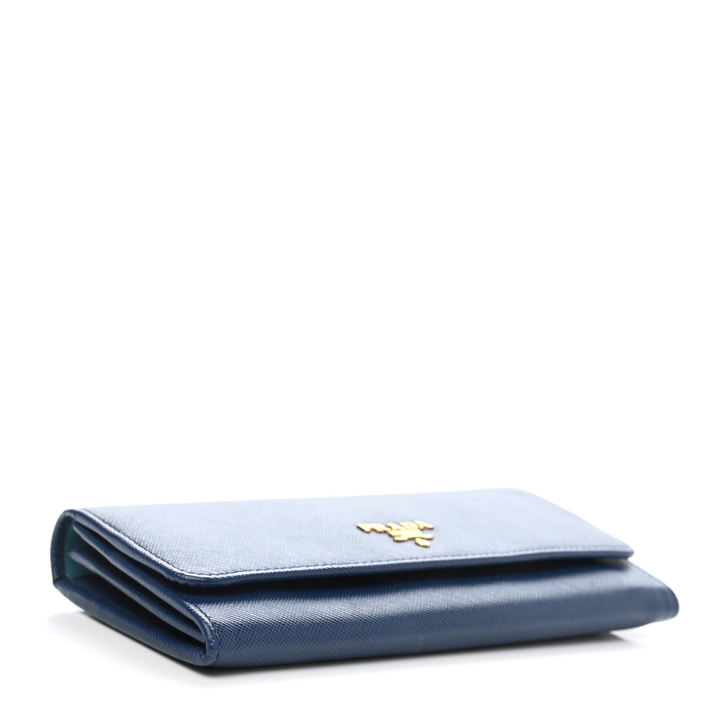 Saffiano Metal Continental Flap Wallet Bluette Cobalto Turchese