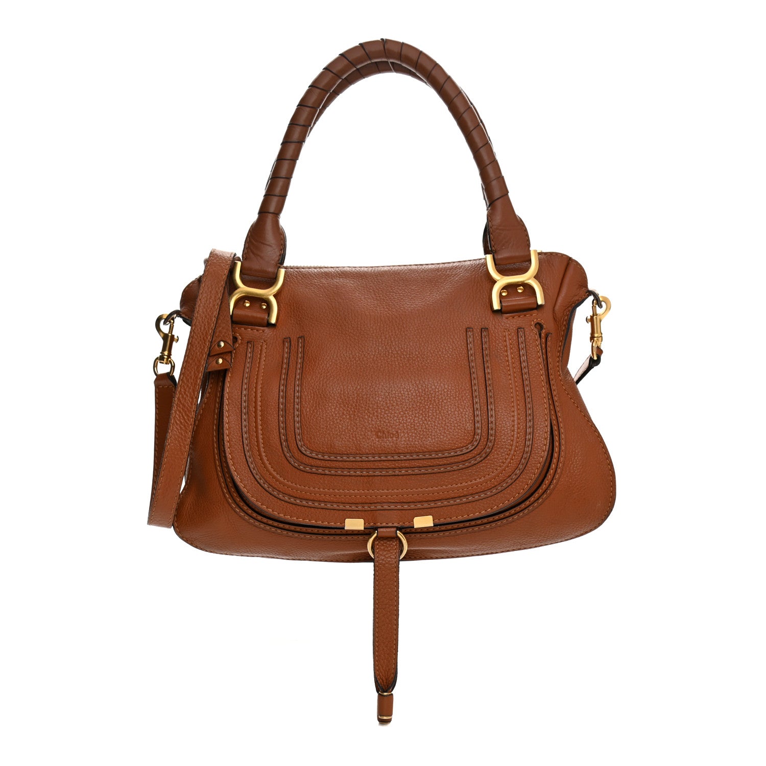 Chloe Calfskin Medium Marcie Satchel Tan 1 of 22
