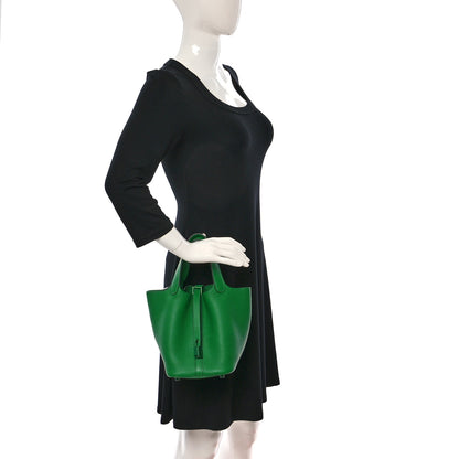 Hermes Taurillon Clemence Monochrome Picotin Lock 18 PM Bambou 2 of 10