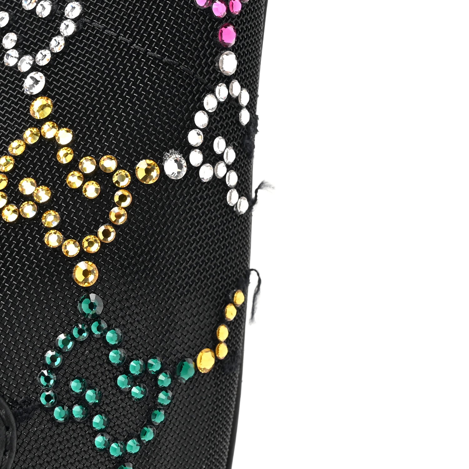Gucci Tela Retino Nappa Charlotte Crystal GG Monogram Square G 75mm Slingback Pumps 40 Black 9 of 12
