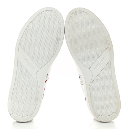Givenchy Calfskin Reverse Logo Urban Street Sneakers 37.5 White Red 5 of 9