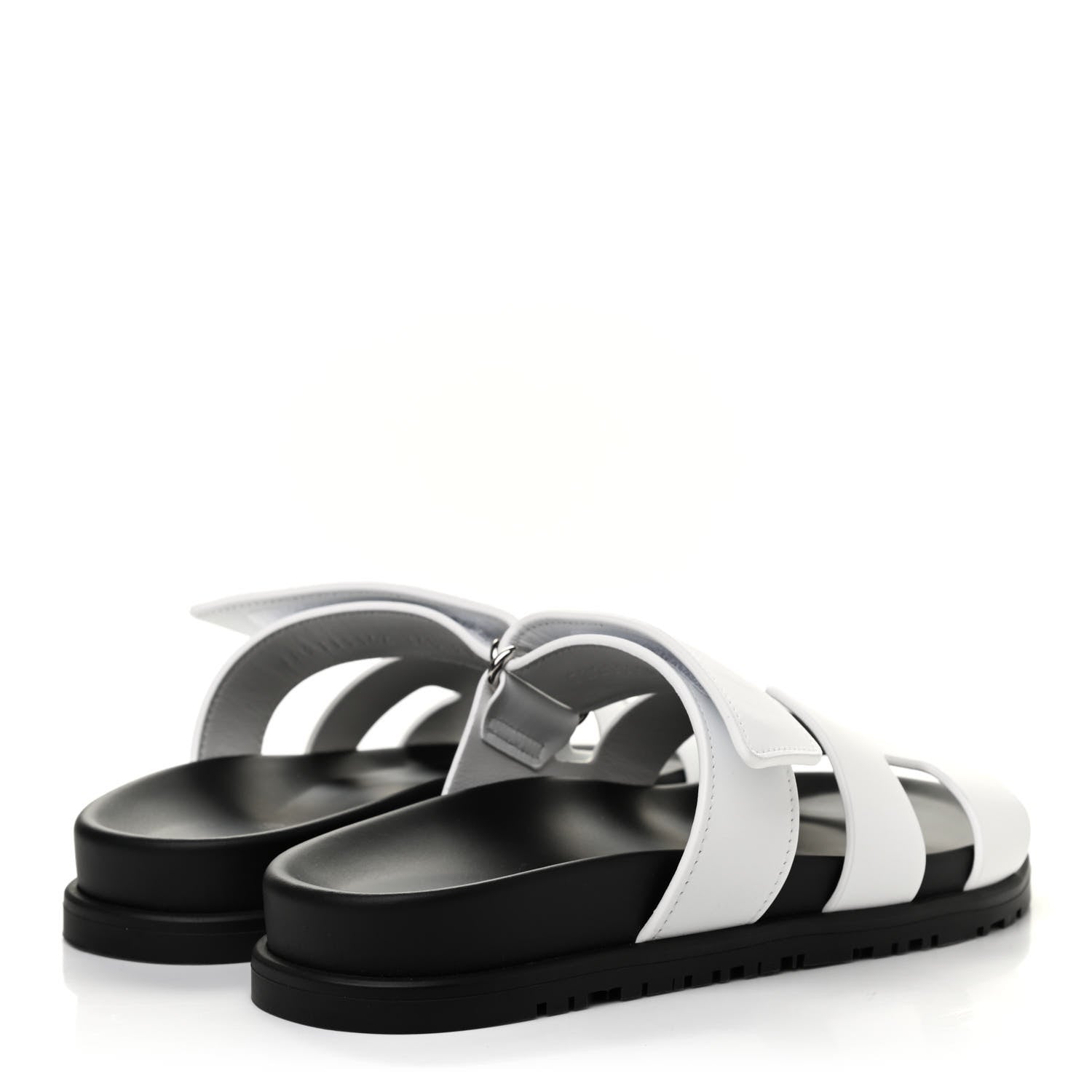 Hermes Calfskin Womens Chypre Sandals 36.5 White 4 of 8