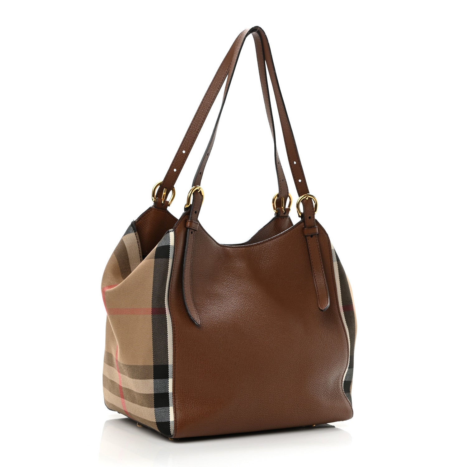 Burberry Grainy Calfskin House Check Small Canterbury Dark Sand 2 of 13