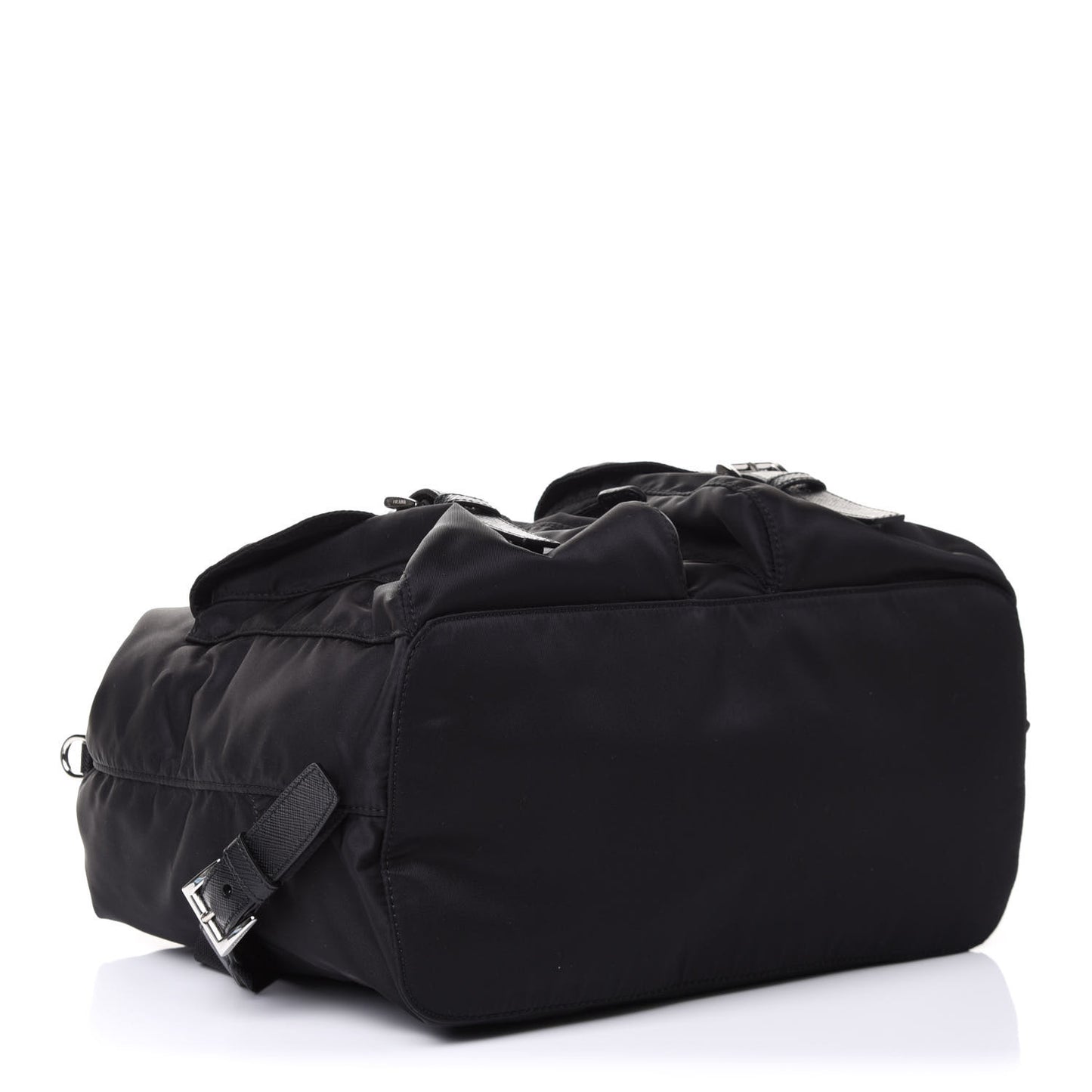 Tessuto Nylon Saffiano Medium Backpack Black