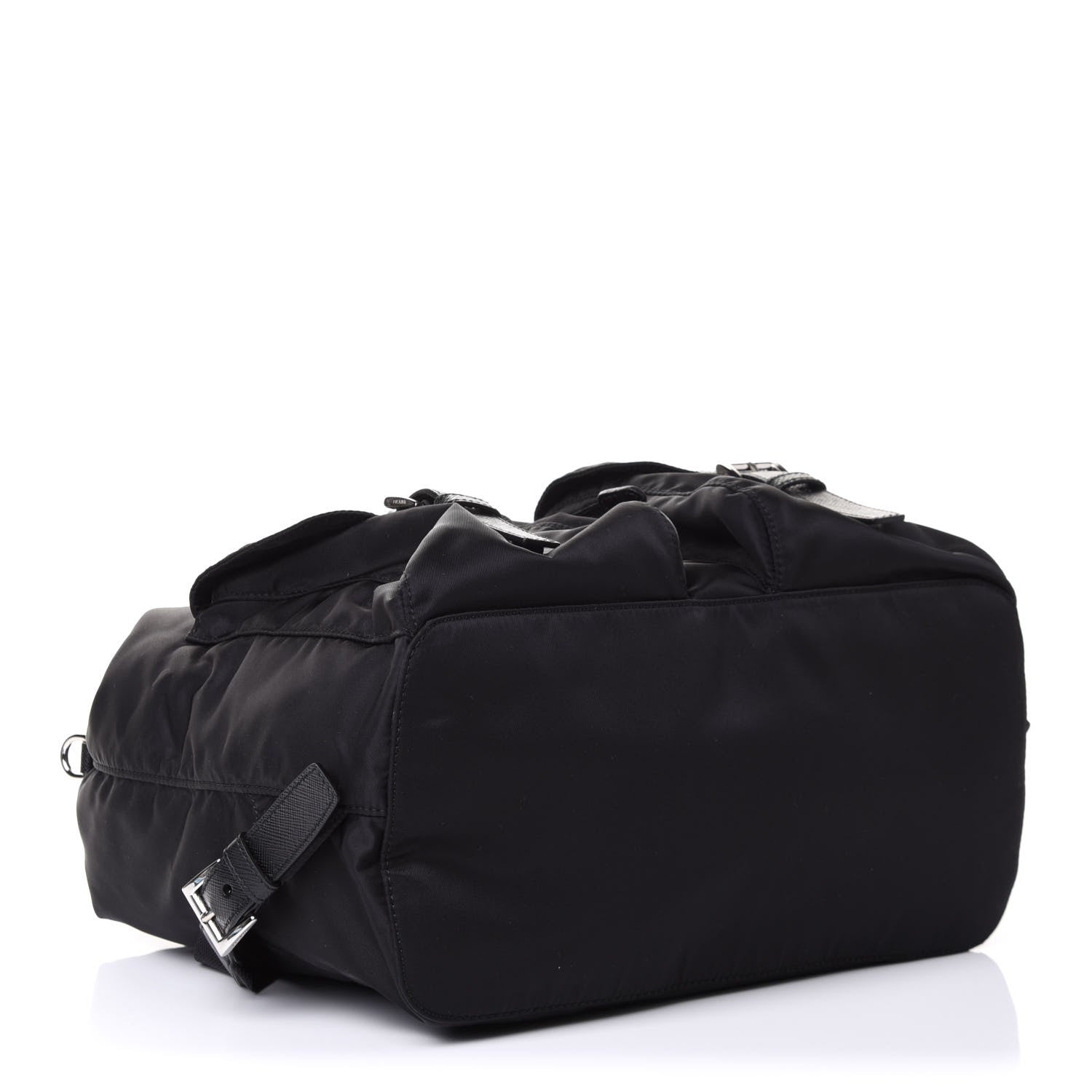 Prada Tessuto Nylon Saffiano Medium Backpack Black 3 of 10