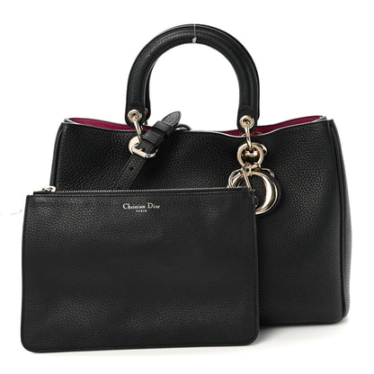 Christian Dior Bullcalf Medium Diorissimo Tote Black Rose Indien 3 of 11