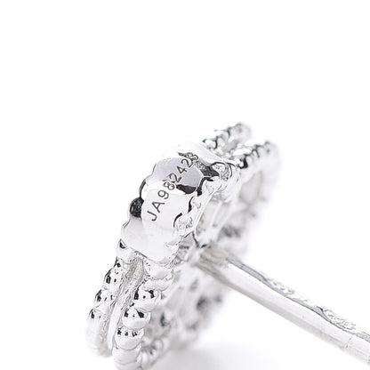 Van Cleef & Arpels 18K White Gold Diamond Sweet Alhambra Earrings 5 of 7