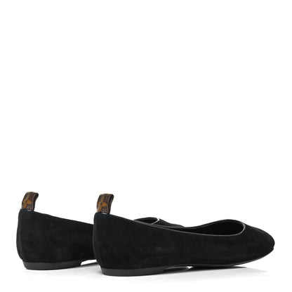 Louis Vuitton Suede Monogram Uniformes Ballet Flats 38.5 Black 4 of 8
