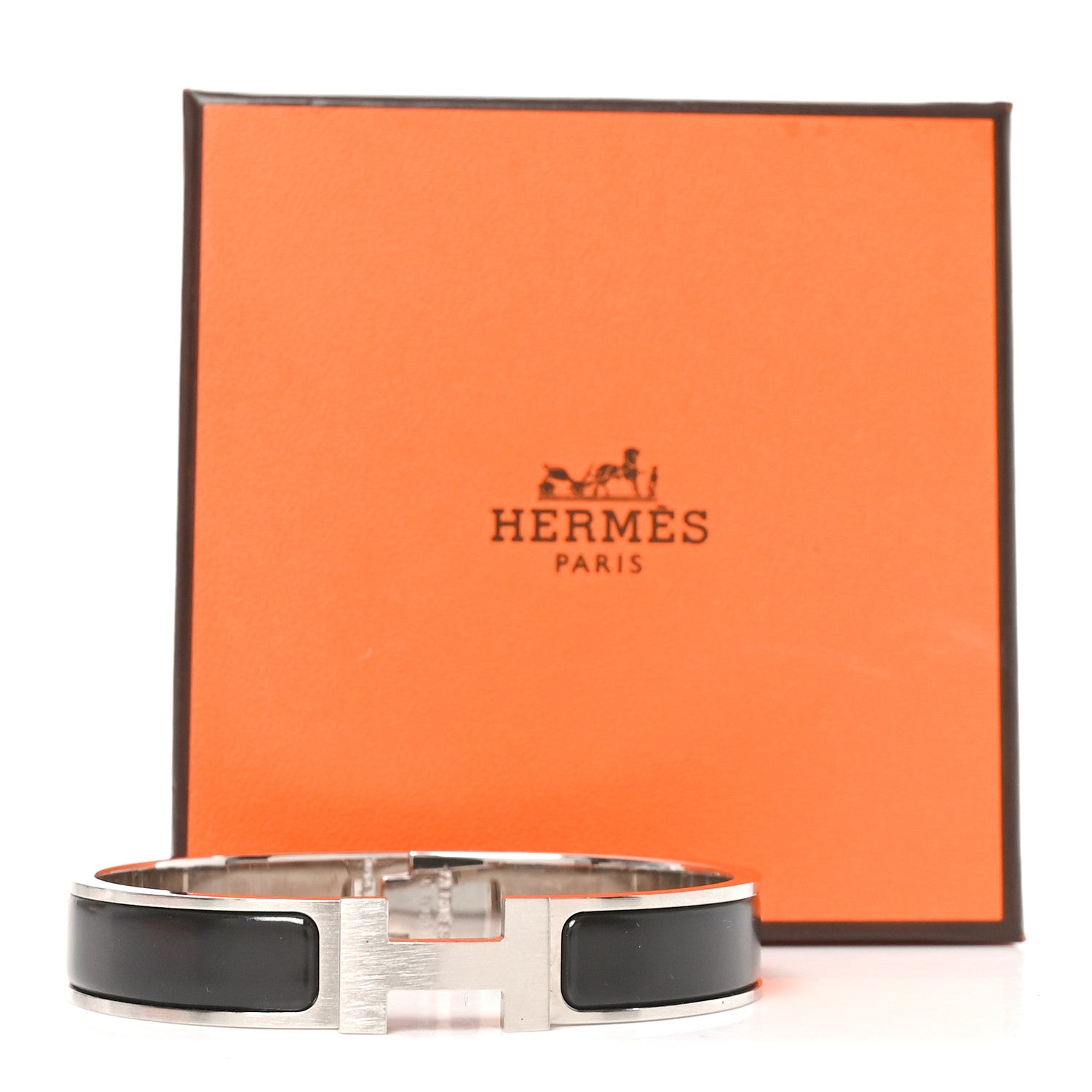 Hermes Matte Enamel Narrow Clic Clac HH Bracelet GM Black 5 of 5