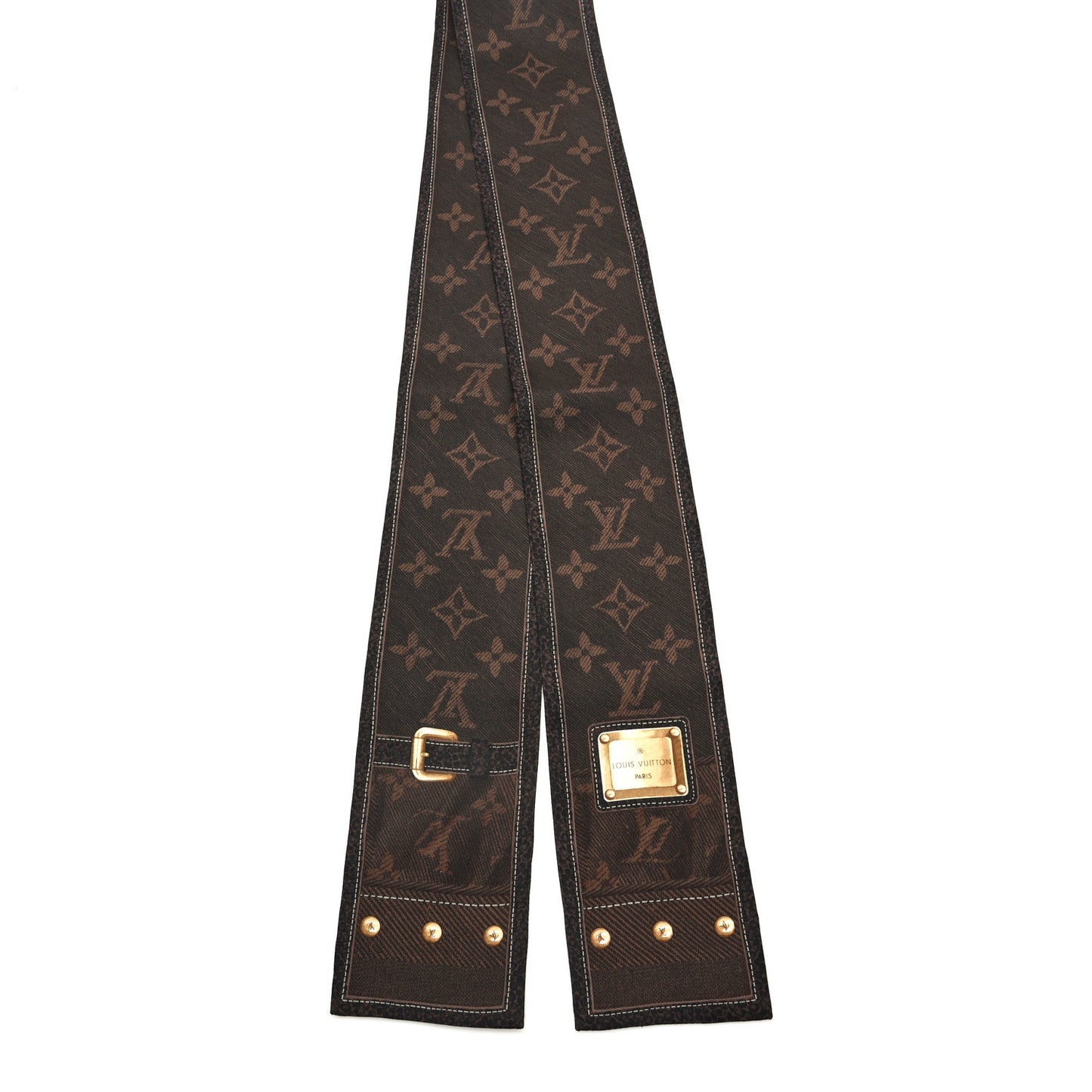 Silk Monogram New Denim Bandeau Ebene