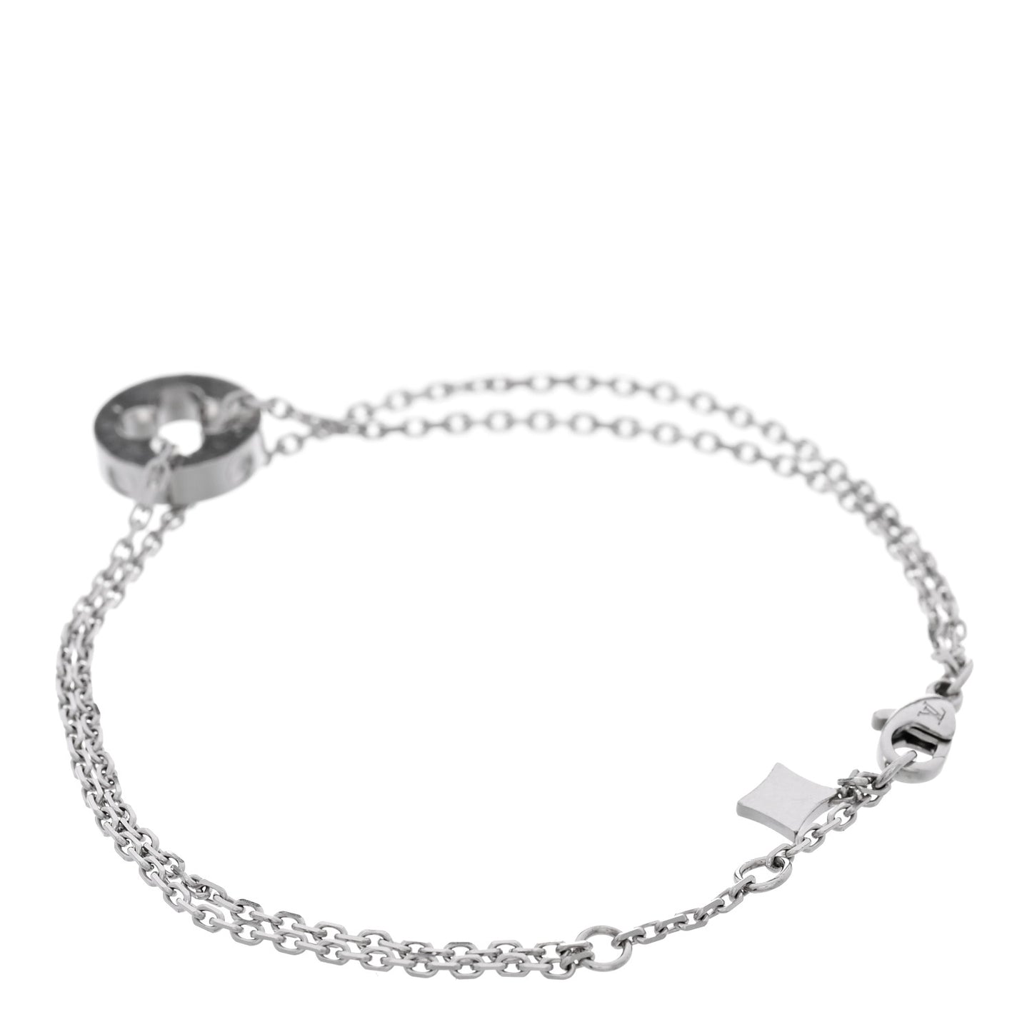 18K White Gold Empreinte Chain Bracelet