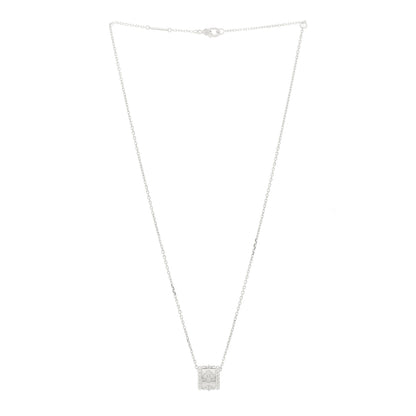 Van Cleef & Arpels 18K White Gold Diamond Small Perlee Clovers Pendant Necklace 3 of 5