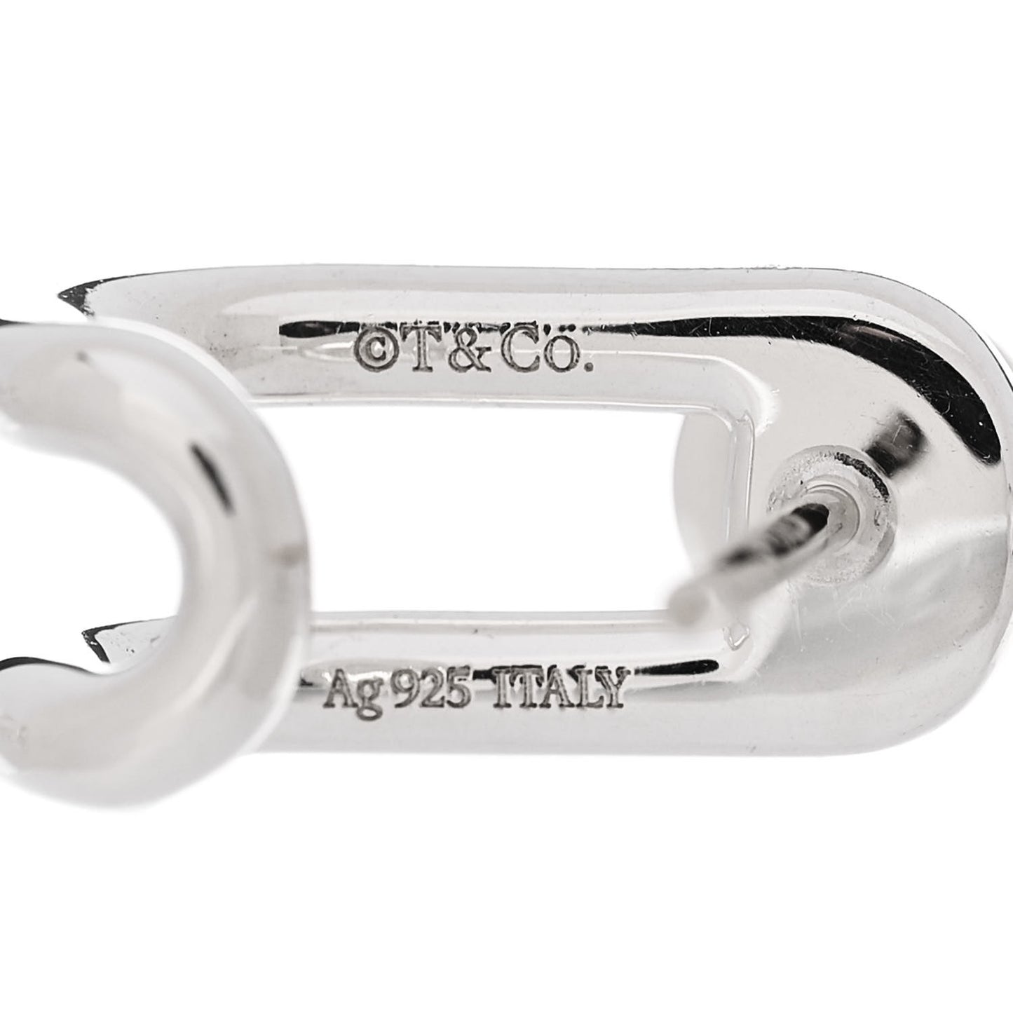 Sterling Silver Pearl HardWear Double Hinged Earrings