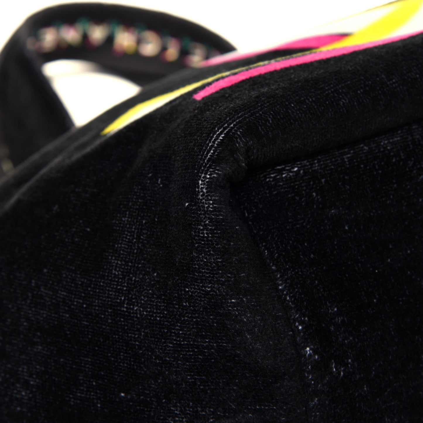 Terry Cloth Cotton Reversible Beach Tote Black